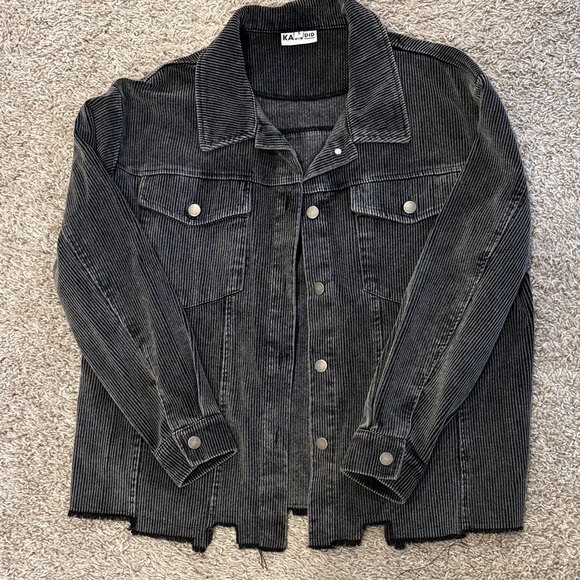 Katydid Charcoal Corduroy Jacket, Small - Picture 1 of 4